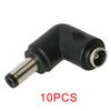 90 Degree Angle DC Power Connector Adapter 2.5 x 5.5mm Bend Male Plug to 2.1 x 5.5mm Female Jack Coupler Converter for Laptop CCTV Camera Strip Lighting, 10Pcs view 3