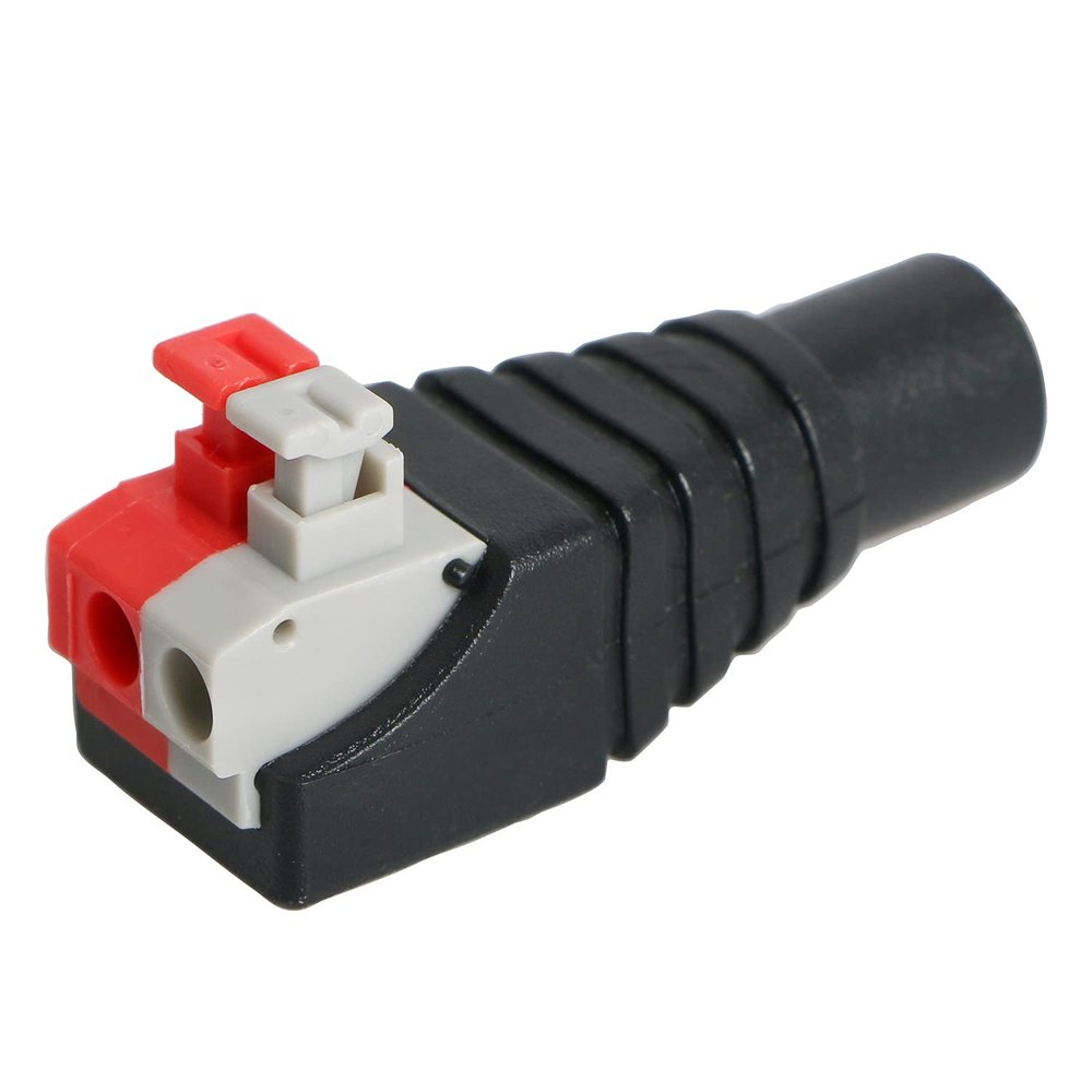 10 pcs Female 12V 2.1 x 5.5mm Push DC Power Jack Adapter Connector for CCTV Security Camera Led Strip