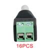 Aoje-Link 10 pcs Male 12V 2.5 x 5.6mm DC Power Jack Adapter Connector for CCTV Security Camera Led Strip Tighten with Screws Green DC5525 Male view 3