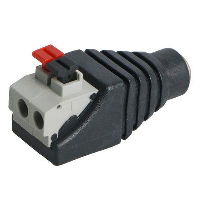 10 pcs Female 12V 2.5x5.5mm Push DC Power Jack Adapter Connector for CCTV Security Camera Led Strip, Black