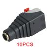 10 pcs Female 12V 2.5x5.5mm Push DC Power Jack Adapter Connector for CCTV Security Camera Led Strip, Black view 3