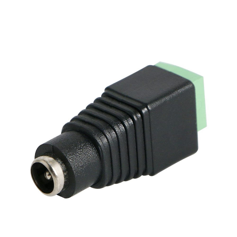 10 pcs Female 12V 2.1 x 5.5mm DC Power Jack Adapter Connector for CCTV Security Camera Led Strip Tighten with Screws