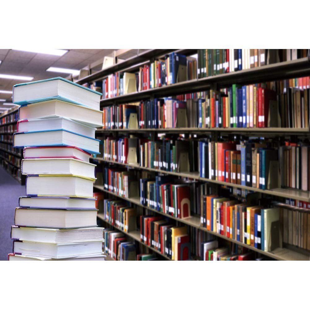 OERJU 12x8ft Books Back to School Backdrop Bookcase Photography Backdrop Library Study Bookshelf Scene Children Photography Backgrounds Prom Leavers Ball Ceremony Decor Banner Vinyl Portrait Photo