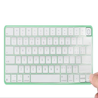 Keyboard Cover Skin for 2024 2023 2021 Apple iMac 24 inch Magic Keyboard M4 M3 Chip, iMac 24 inch/Mac mini Accessories, Apple Magic Keyboard MK293LL/A A2449 & MK2A3LL/A A2450 Protector-Transparent