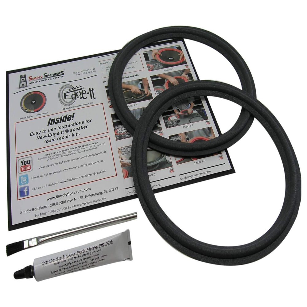 10" Foam Speaker Repair Kit OD: 8.625", Roll OD: 8.25", Cone: 7.5", ID: 7" FSK-9JBL (Pair)