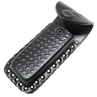 THE BONE EDGE Black 5" Leather Sheath For Folding Blade Pocket Knife Belt Loop