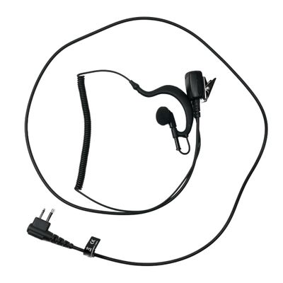 MaximalPower G Shape Hook Radio Earpiece Compatible for Motorola 2 Pin 2 Way Radios - Clip-Ear Earpiece Headset for Models CP200 CLS1110 CLS1410 Two-Way Radios Walkie Talkie (1 Pack)