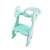 Foldable Children's Toilet Seat with Stairs, Children's Toilet Training for Children from 2-7 Years, Baby Potty Training Seat with Splash Guard(Pink/Green) (Color : Green) view 1