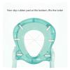 Foldable Children's Toilet Seat with Stairs, Children's Toilet Training for Children from 2-7 Years, Baby Potty Training Seat with Splash Guard(Pink/Green) (Color : Green) view 4