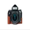 67 II Case, BolinUS Handmade Genuine Real Leather Half Camera Case Bag Cover for Pentax 67II 67 II Film Camera (LavaBrown) view 1