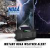 Emergency Radio Waterproof Bluetooth Speaker,Portable AM FM Radio with Flashlight,Reading Lamp,Hand Crank NOAA Weather Radio with Solar Panel,5000mAh/18500mWh Cell Phone Charger,Emergency Survival Kit view 2