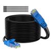 Adoreen Cat 6 Outdoor Ethernet Cable 250 Ft Black, High Speed Heavy Duty Long Internet Network Cable for POE Camera Cat 5 5e RJ45 LAN Patch Cable Cord, Sturdy Waterproof Direct Burial+25 Ties view 1