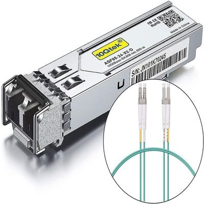 1.25G SFP 1000Base-SX Compatible with Ubiquiti UniFi UF-MM-1G & 1-Pack of 1-Meter OM3 LC to LC Fiber Patch Cable