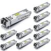 [10-Pack] 1.25G SFP 1000Base-SX Transceiver & [1-Pack] 1-Meter OM3 LC to LC Fiber Optic Cord view 2