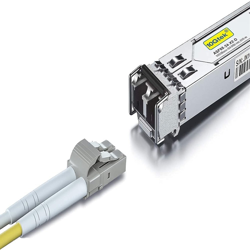 1.25G SFP 1000Base-SX Compatible with Mikrotik S-85DLC05D & 1-Pack of 1-Meter OM3 LC to LC Fiber Patch Cable