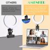 Ring Light with Stand & Clip, 6.3in Video Conference Lighting Kit, Ring Light with 3 Light Modes & 10 Brightness Levels, Ring Light for Computer/Laptop/Remote Working/Live Streaming/YouTube/TikTok view 3