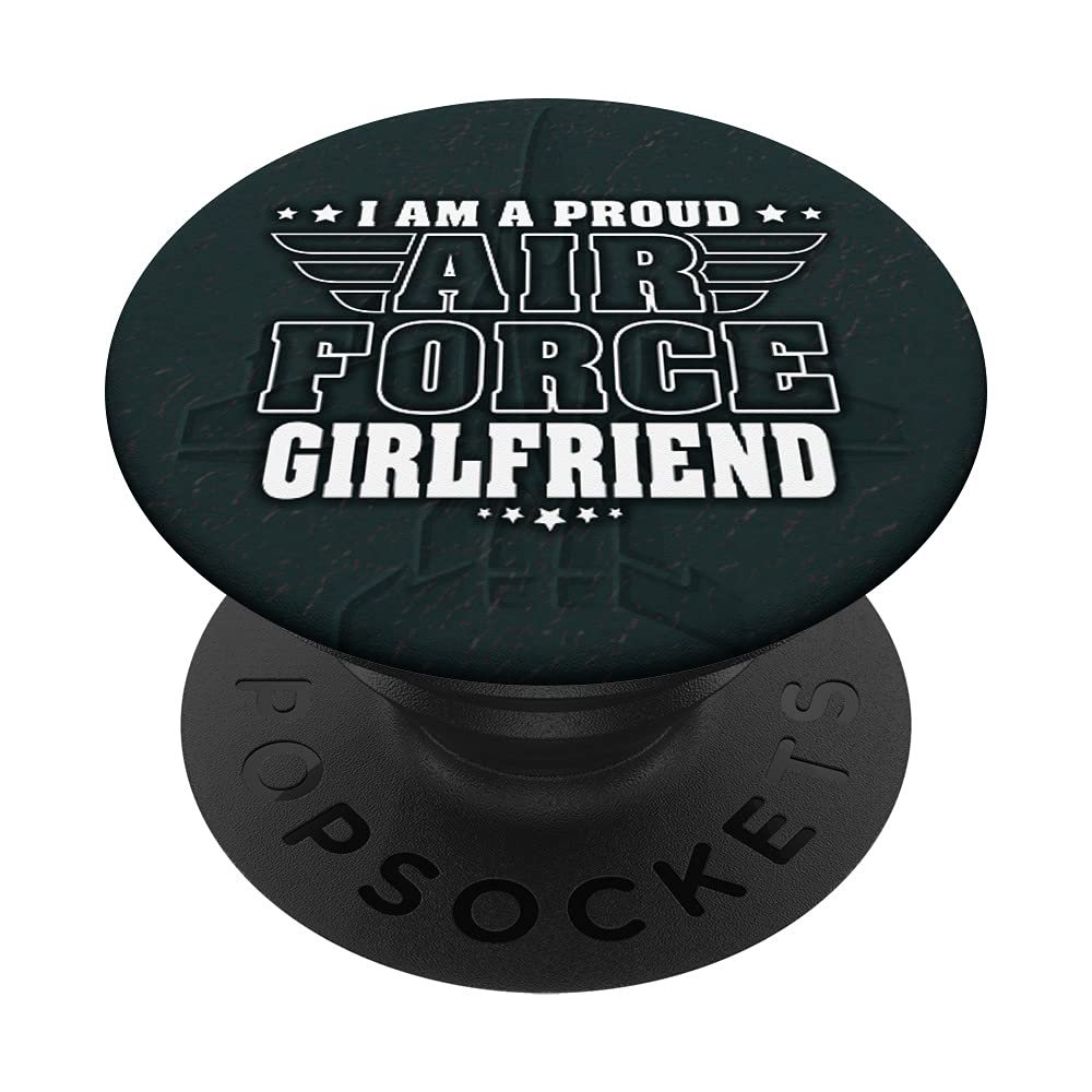 Proud Air Force Girlfriend Patriotic Pride Military Couple PopSockets Swappable PopGrip