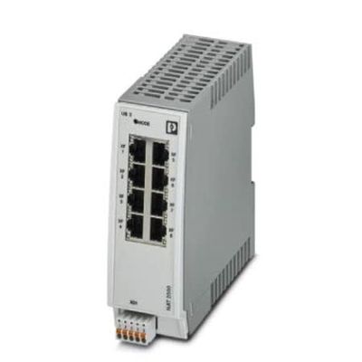 Phoenix Contact, 2702881, Managed NAT Switch 2000 - 8 RJ45 Ports 10/100 Mbps - Degree of Protection: IP20 - PROFINET Conformance-Class A - 1:1-NAT - Virtual NAT - IP-Masquerading (1 Item/s)