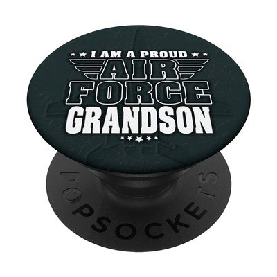 Proud Air Force Grandson Patriotic Pride Military grandchild PopSockets Swappable PopGrip