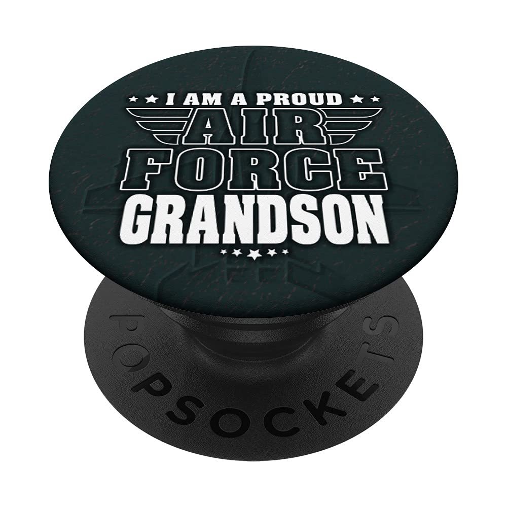 Proud Air Force Grandson Patriotic Pride Military grandchild PopSockets Swappable PopGrip