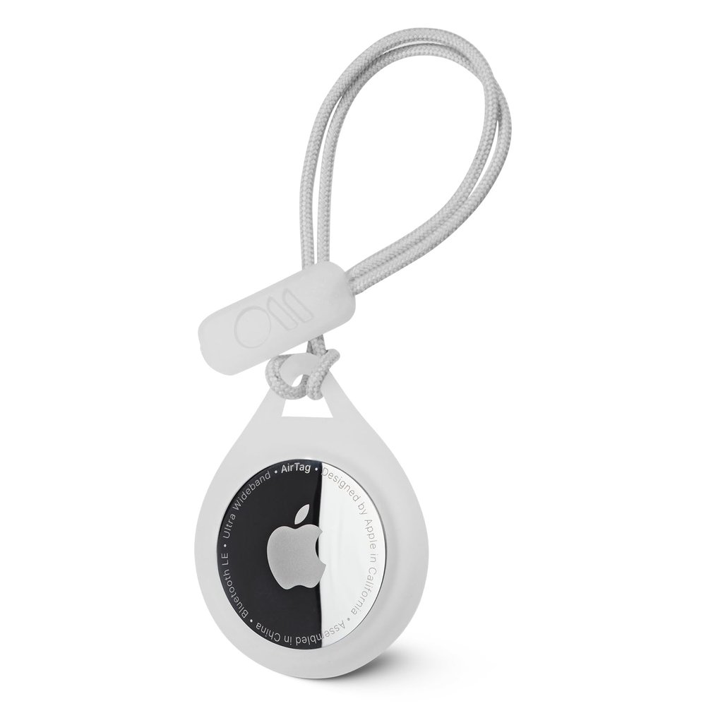 Case-Mate AirTag Holder - AirTag Keychain with Rugged Strap - Easy to Use, Protective, Durable Hard Shell Air Tag Case for Dog Collar, Cat Collar, Keys, Luggage, Backpack, Purses - 1 Pack, Clear