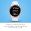 Garmin Venu 2S, Smaller-Sized GPS Smartwatch with Advanced Health Monitoring and Fitness Features, Rose Gold Bezel with White Case and Silicone Band, (010-02429-03) (Renewed) view 3