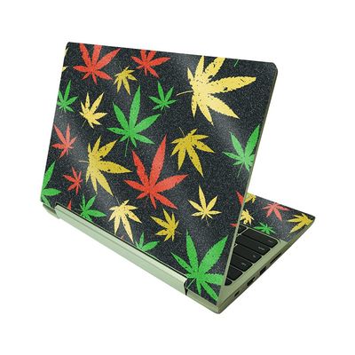 MightySkins Glossy Glitter Skin Compatible with Lenovo IdeaPad Flex 3 Chromebook 2-in-1 11.6" (2021) - Rastafari Kush | Protective, Durable High-Gloss Glitter Finish | Easy to Apply | Made in The USA