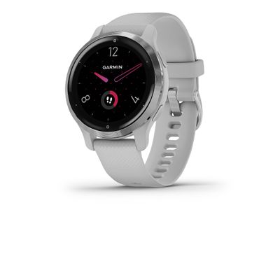 Garmin Venu 2S (Renewed), Smaller-Sized GPS Smartwatch with Advanced Health Monitoring and Fitness Features, Silver Bezel with Light Gray Case and Silicone Band, (010-02429-02)
