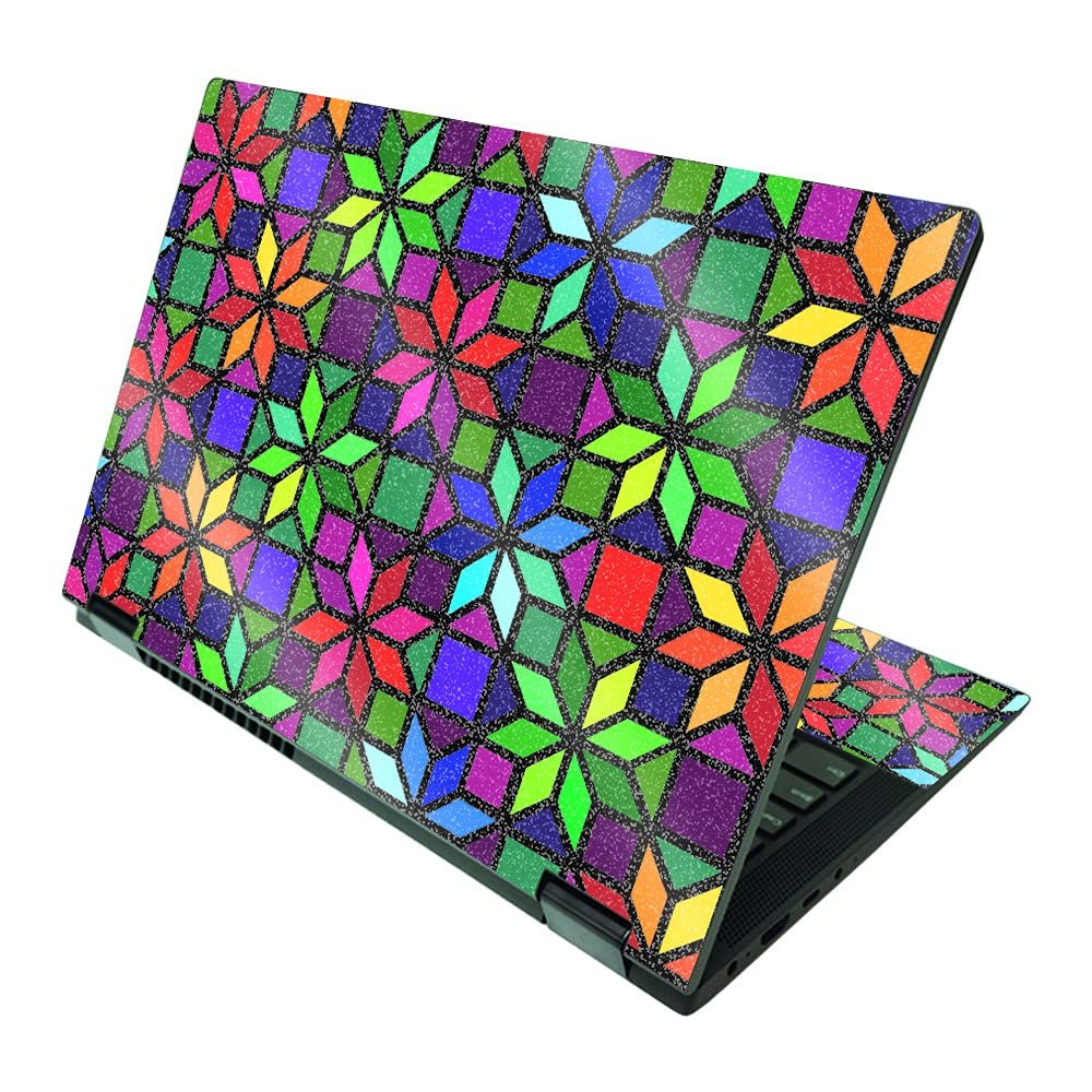 MightySkins Glossy Glitter Skin Compatible with Lenovo IdeaPad Flex 5 2-in-1 15" (2021) - Stained Glass Window | Protective, Durable High-Gloss Glitter Finish | Easy to Apply s | Made in The USA