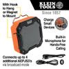 KLEIN TOOLS AEPJS3 Bluetooth Jobsite Speaker with Magnet and Hook, 20-Hr Run Time, Charge Via USB A or C, Pair Multiple Speakers Via Broadcast, Hands Free Capable view 3