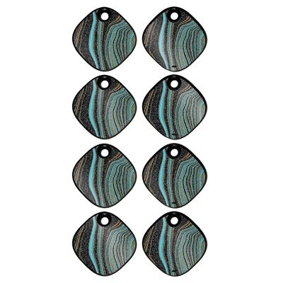 MightySkins Glossy Glitter Skin Compatible with Samsung Galaxy SmartTag (4 Pack) - Blue Canyon | Protective, Durable High-Gloss Glitter Finish | Easy to Apply and Change Style | Made in The USA
