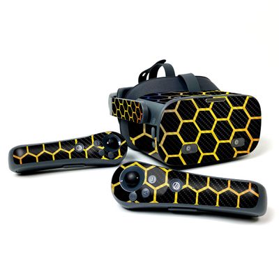 MightySkins Carbon Fiber Skin Compatible with Pico Neo 2 - Primary Honeycomb | Protective, Durable Textured Carbon Fiber Finish | Easy to Apply | Made in The USA