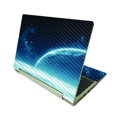 MightySkins Carbon Fiber Skin Compatible with Lenovo IdeaPad Flex 3 Chromebook 2-in-1 11.6" (2021) - Outer Space | Protective, Durable Textured Carbon Fiber Finish | Easy to Apply | Made in The USA