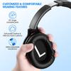 ZIHNIC Active Noise Cancelling Headphones, 40H Playtime Wireless Bluetooth Headset with Deep Bass Hi-Fi Stereo Sound,Comfortable Earpads for Travel/Home/Office (Black) view 3