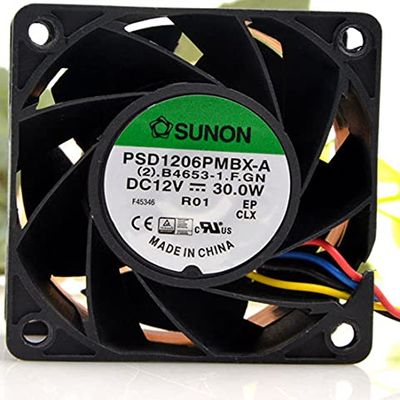 ELOMILE 12V 30W 60mm High Speed Cooling Fan, 3000 RPM, Desktop Compatible