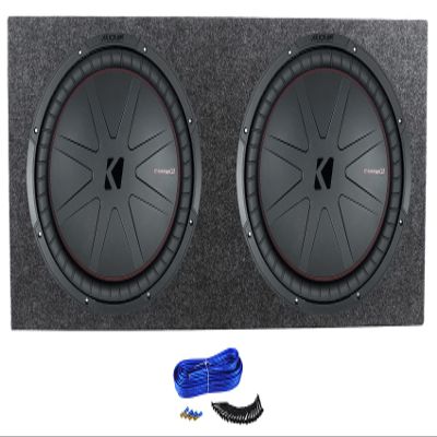 KICKER 2 48CWR154 COMPR15 15" 3200 Watt Car Subwoofers+Vented Sub Box Enclosure