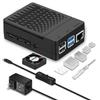[20W 5V 4A] Raspberry Pi 4 Case, with iUniker 20W 5V 4A USB C Raspberry Pi 4 Power Supply with Switch Heatsink 40mm Cooling Fan for Pi 4 4 8gb/4gb/2gb view 1