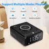 Gelielim Elegant Home CD Player, Alarm Clock with Wireless Charging, Bluetooth Boombox with Remote, FM Radio (No AM)/AUX/USB/Timer/Dimmer, Portable CD Radio Player for Home view 2