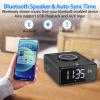 Gelielim Elegant Home CD Player, Alarm Clock with Wireless Charging, Bluetooth Boombox with Remote, FM Radio (No AM)/AUX/USB/Timer/Dimmer, Portable CD Radio Player for Home view 4