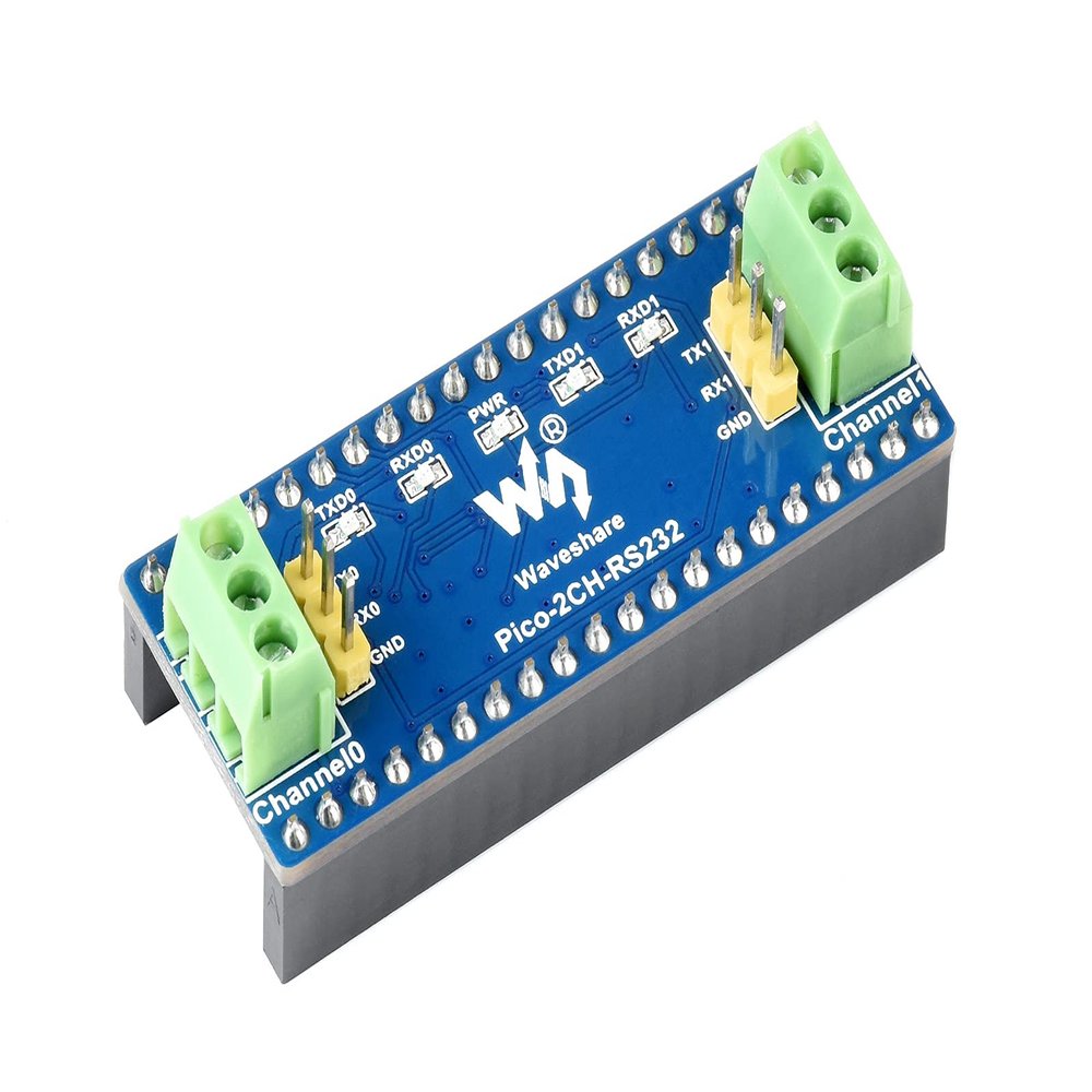 waveshare 2-Channel RS232 Module for Raspberry Pi Pico, UART to RS232 Mutual Conversion Module Incorporates RS232 Transceiver SP3232EEN, Using UART Bus, Baudrate up to 912600bps