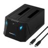 SABRENT USB Type C SATA 2.5 & 3.5 Dual Bay Hard Drive Docking Station | Offline Cloning | Up to 5Gbps | Tool Free Installation (EC-CH2B) view 1