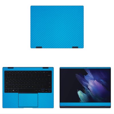 Decalrus - Protective Decal for The Samsung Galaxy Book Pro 360 (13.3" Screen) Laptop LITE Blue Carbon Fiber wrap CFsamsungGalaxybkPro360_13LiteBlue