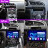 Android 10.0 Touch Screen Car Stereo, for Peugeot 3008 2013-2018 Supports Bluetooth Voice Call/USB/GPS Navigation/AUX Input/FM/WiFi/Mirror Link/Rear View Camera/SWC,A Octa core,4G WiFi 2+32 view 2
