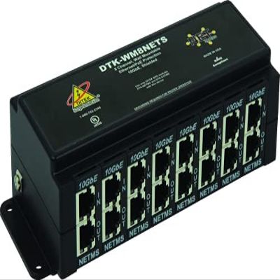 8 Channel Wall Mount POE Ethernet Protec