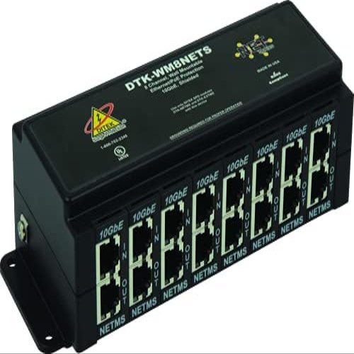 8 Channel Wall Mount POE Ethernet Protec