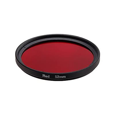 Camera filter Color filters for digital SLR camerasColor filters all red, yellow, green and blue 49MM 52MM 55 58MM 62MM 67MM 72MM 77MM Protect lens filter (Caliber : 72mm, Color : Red)