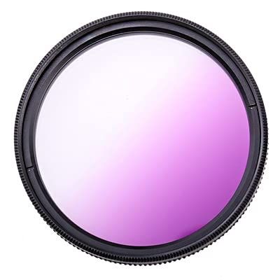 Camera Filter Color Filter Color Filter Adjustable Gradient Gradient red Blue Green Orange Purple Yellow Camera Accessories Protect Lens Filter (Caliber : 49mm, Color : Grad Purple)