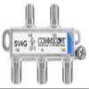 Commscope SV-4G HomeConnect 4-Way Coaxial Cable Splitter 5-1002 MHz CATV 120 dB 75 ohm IndoorOutdoor, Silver view 1