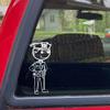 Police Officer Figure Vinyl Decal Sticker Male&Female 3.5x8 (White Male) view 1
