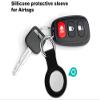 Airtag Keychain Case Accessories Tracker Finder, 2 Pack Black Silicone Protective Cover Compatible with AirTag 2021 view 4